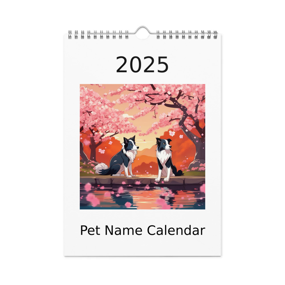 PugMug Custom Border Collie Wall Calendar (2026)