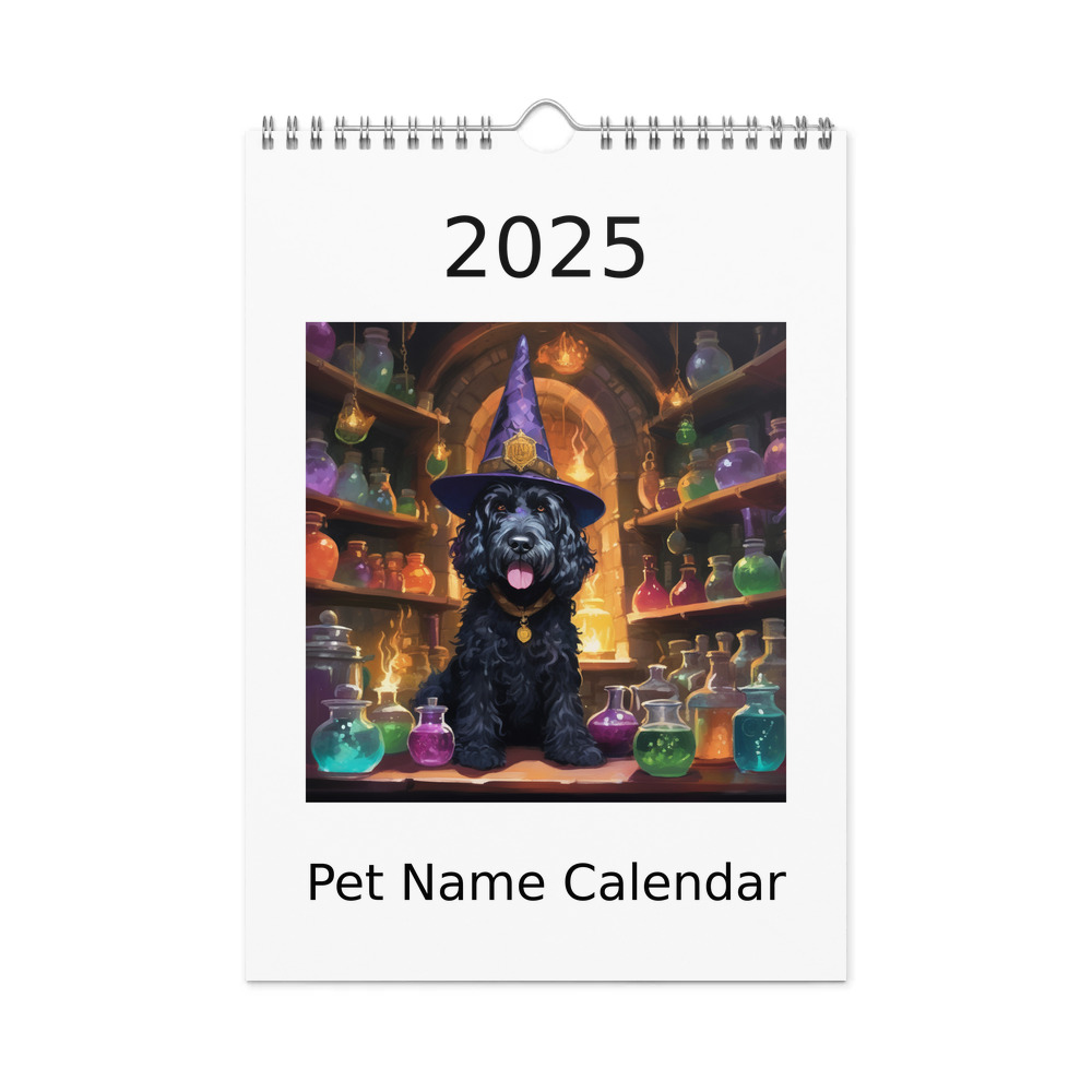 PugMug Custom Portuguese Water Dog Wall Calendar (2026)