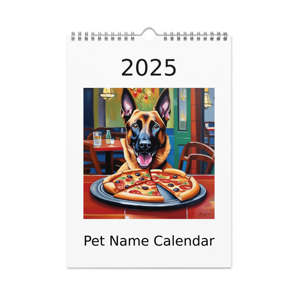 PugMug Custom Belgian Malinois Wall Calendar (2026)