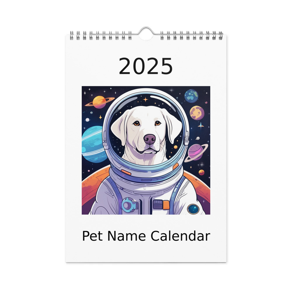 PugMug Custom White Labrador Retriever Wall Calendar (2026)