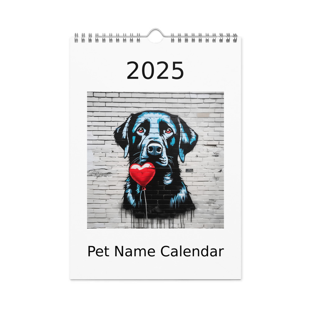 PugMug Custom Black Labrador Retriever Wall Calendar (2026)