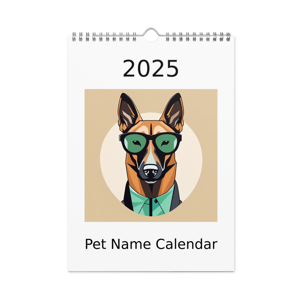 PugMug Custom Belgian Malinois Wall Calendar (2026)
