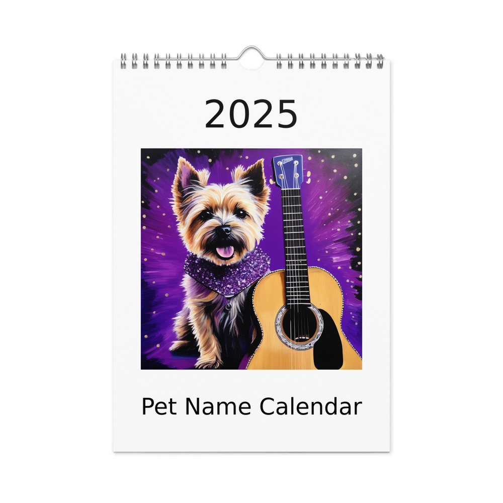 PugMug Custom Cairn Terrier Wall Calendar (2026)