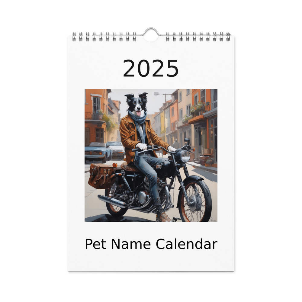 PugMug Custom Border Collie Wall Calendar (2026)