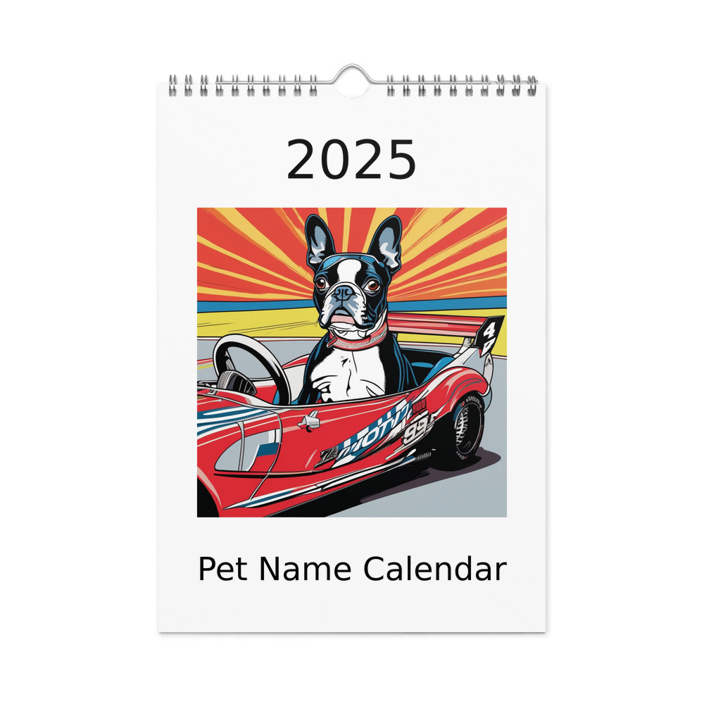 PugMug Custom Boston Terrier Wall Calendar (2026)