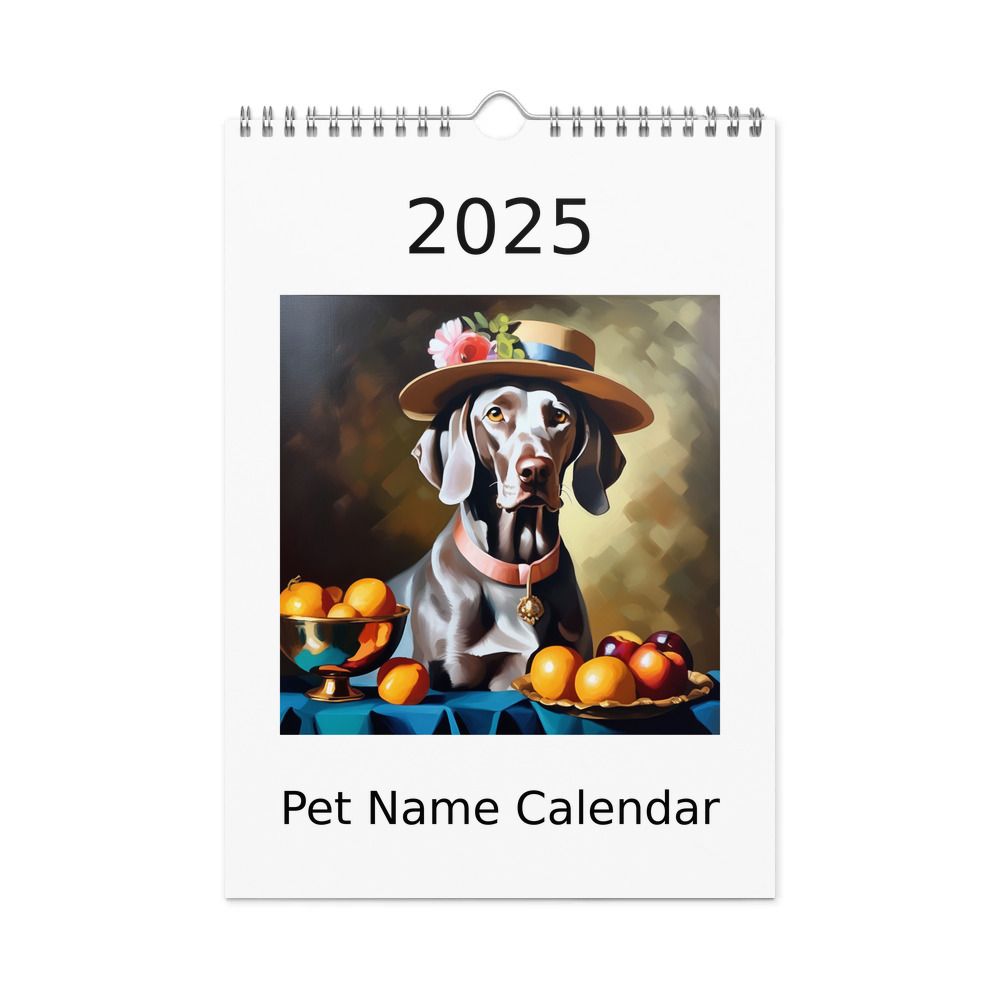 PugMug Custom Weimaraner Wall Calendar (2026)