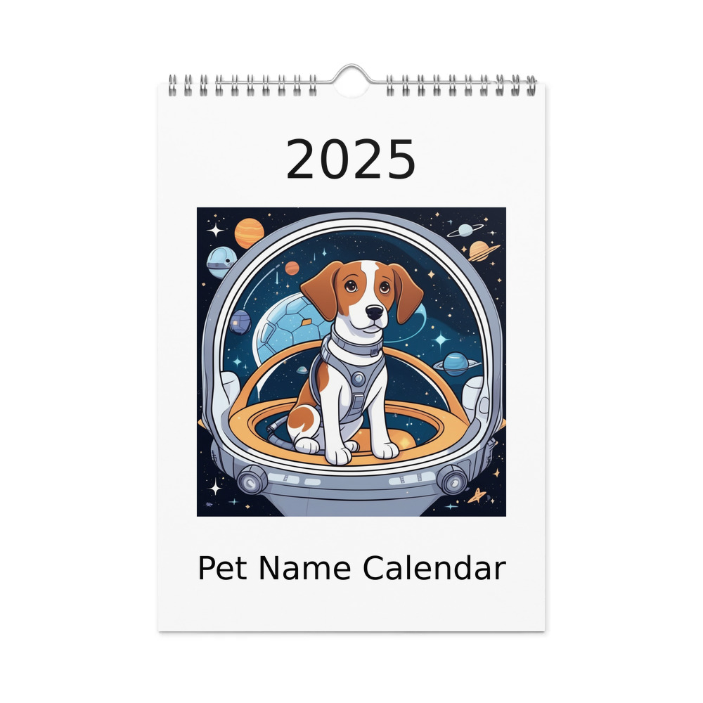 PugMug Custom Brittany Dog Wall Calendar (2026)