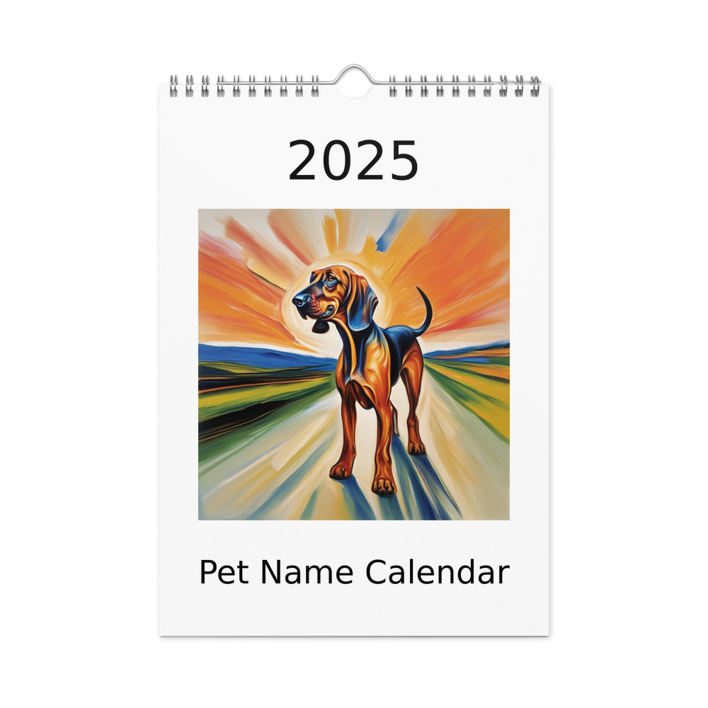 PugMug Custom Bloodhound Wall Calendar (2026)