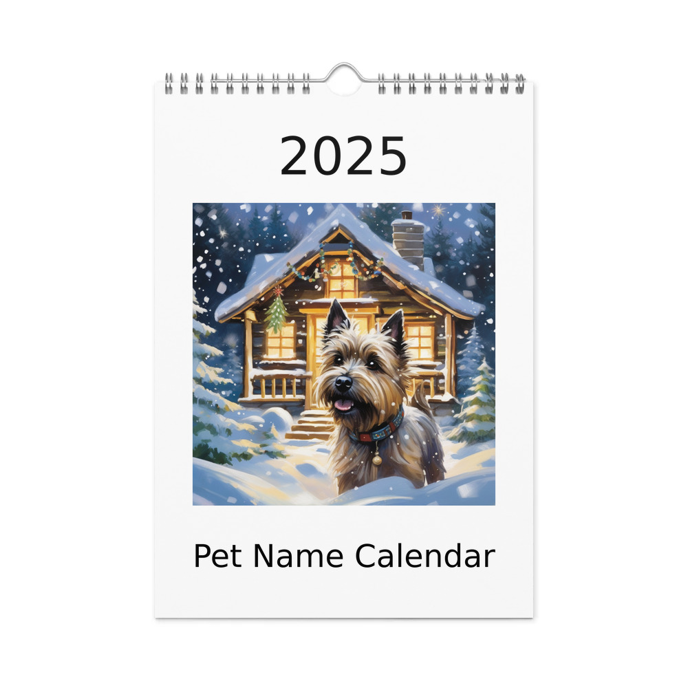 PugMug Custom Cairn Terrier Wall Calendar (2026)