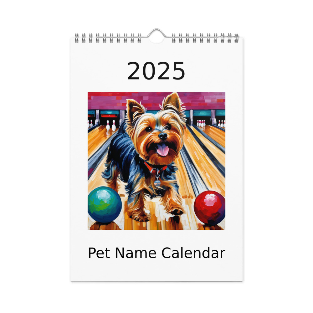 PugMug Custom Yorkshire Terrier Wall Calendar (2026)