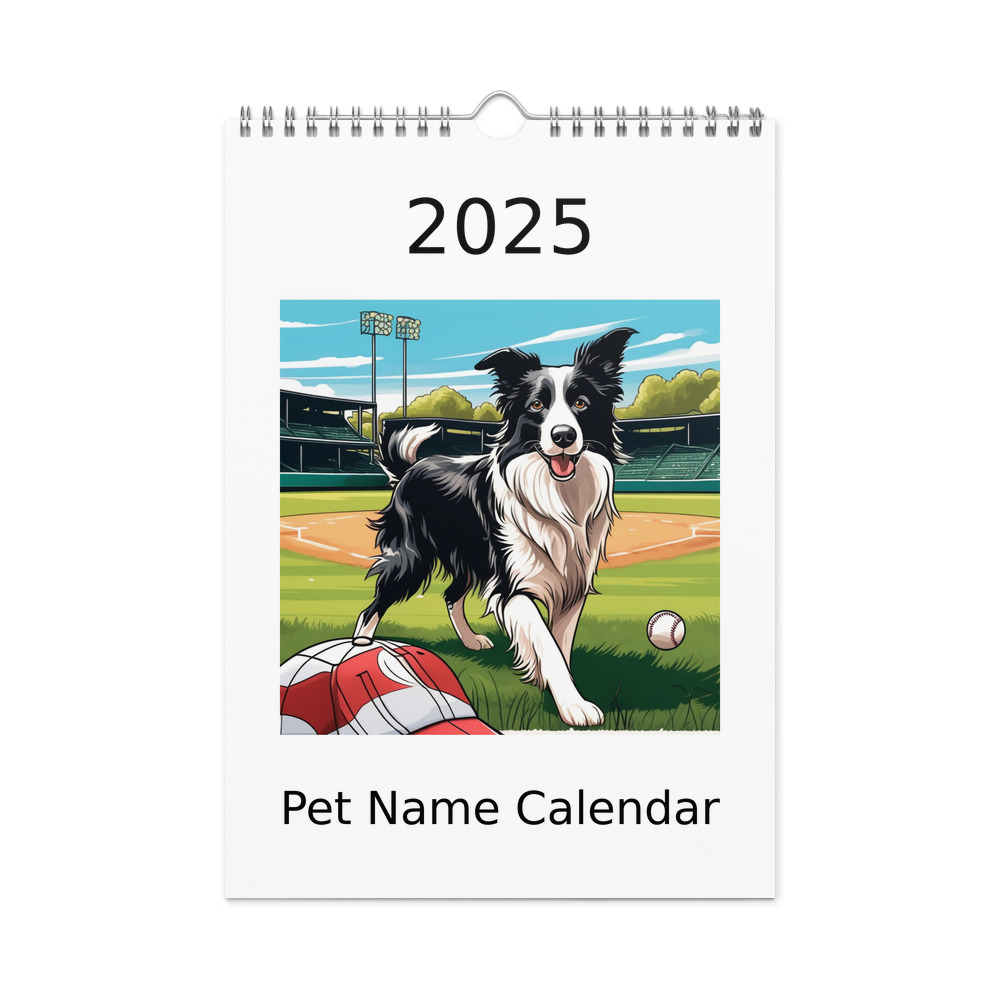 PugMug Custom Border Collie Wall Calendar (2026)