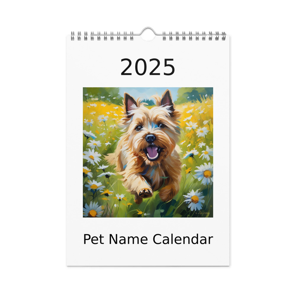 PugMug Custom Cairn Terrier Wall Calendar (2026)