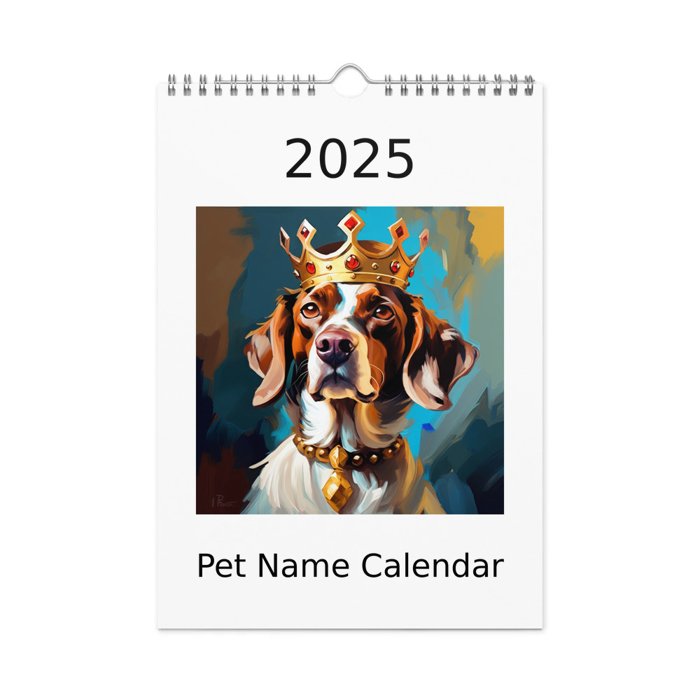PugMug Custom Pointer Dog Wall Calendar (2026)
