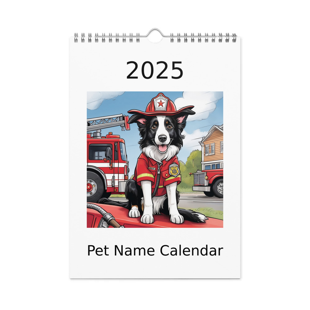 PugMug Custom Border Collie Wall Calendar (2026)