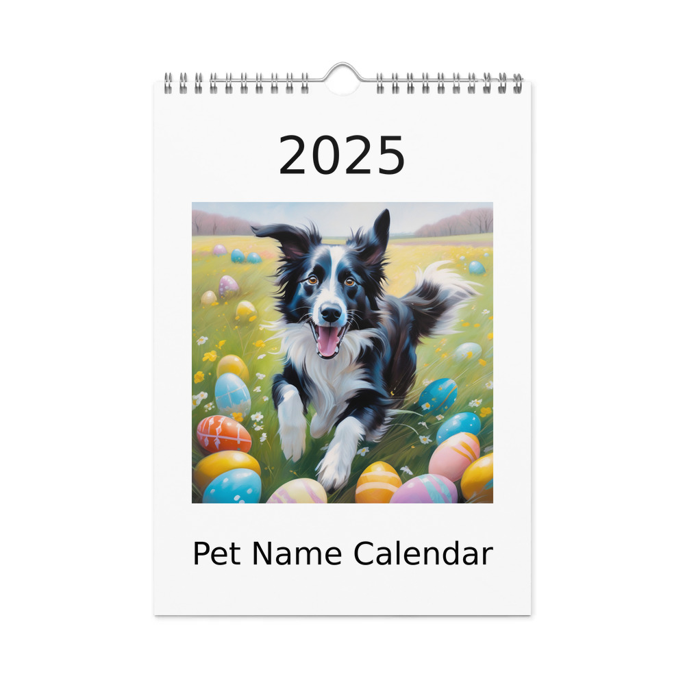 PugMug Custom Border Collie Wall Calendar (2026)