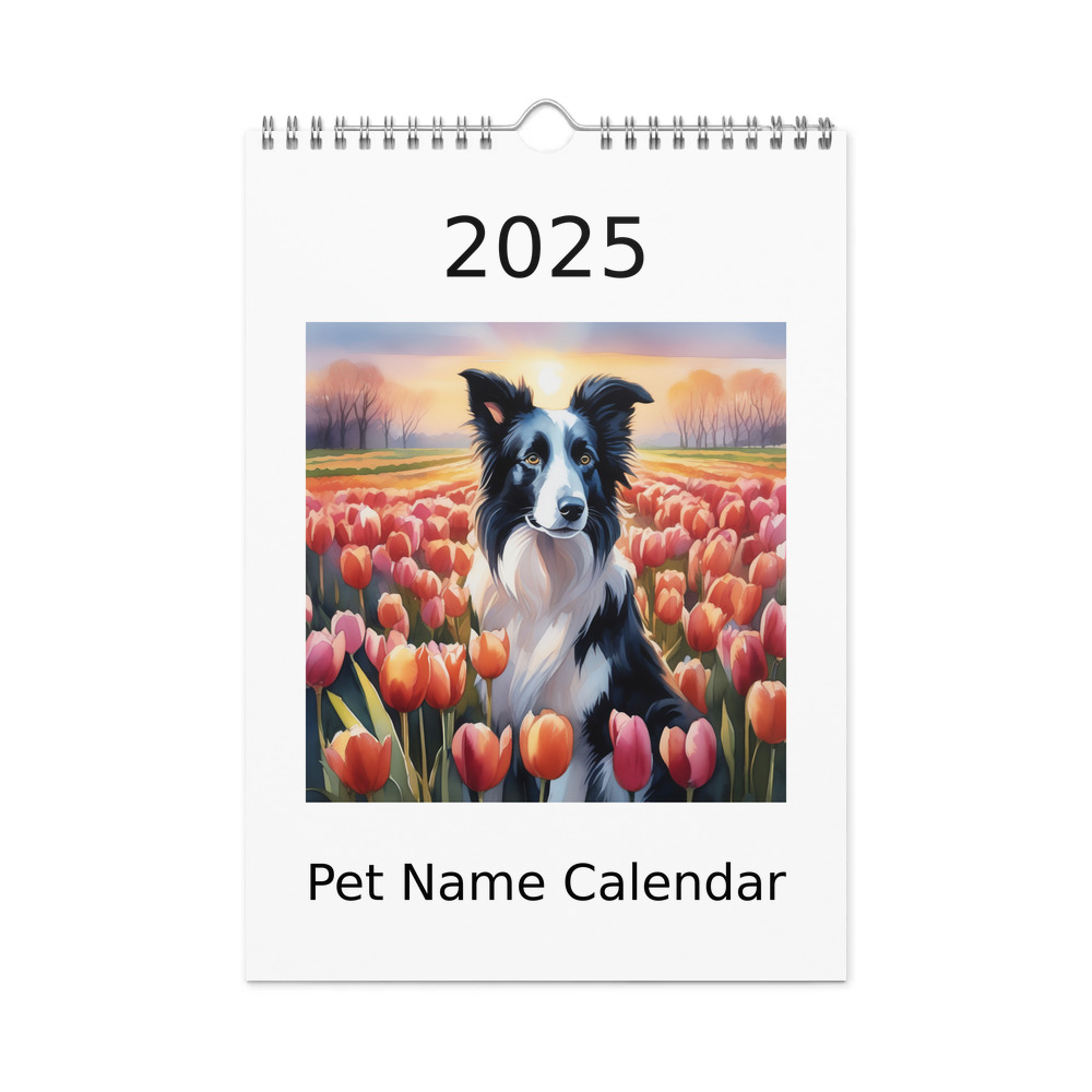 PugMug Custom Border Collie Wall Calendar (2026)