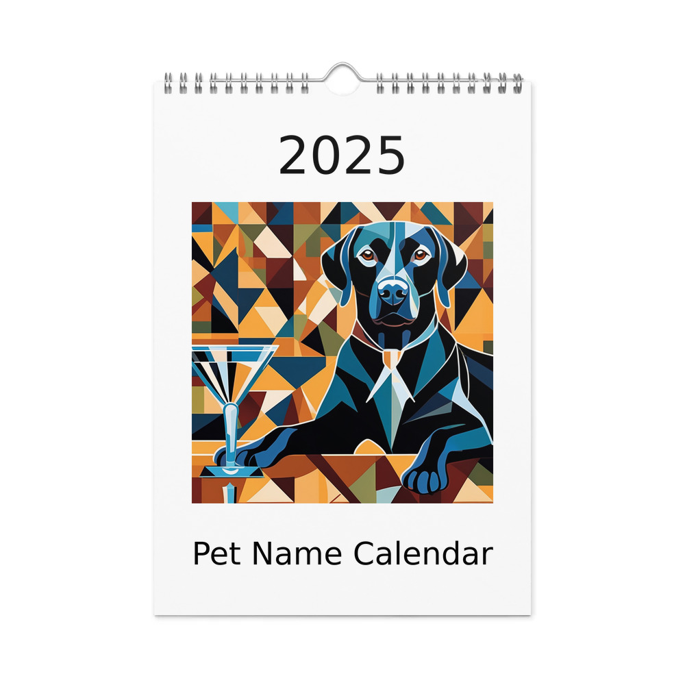 PugMug Custom Black Labrador Retriever Wall Calendar (2026)
