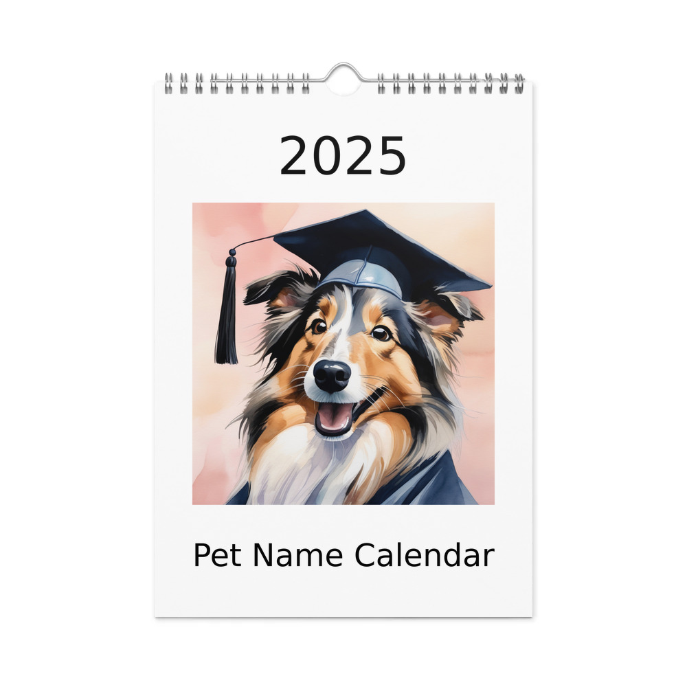 PugMug Custom Shetland Sheepdog Wall Calendar (2026)