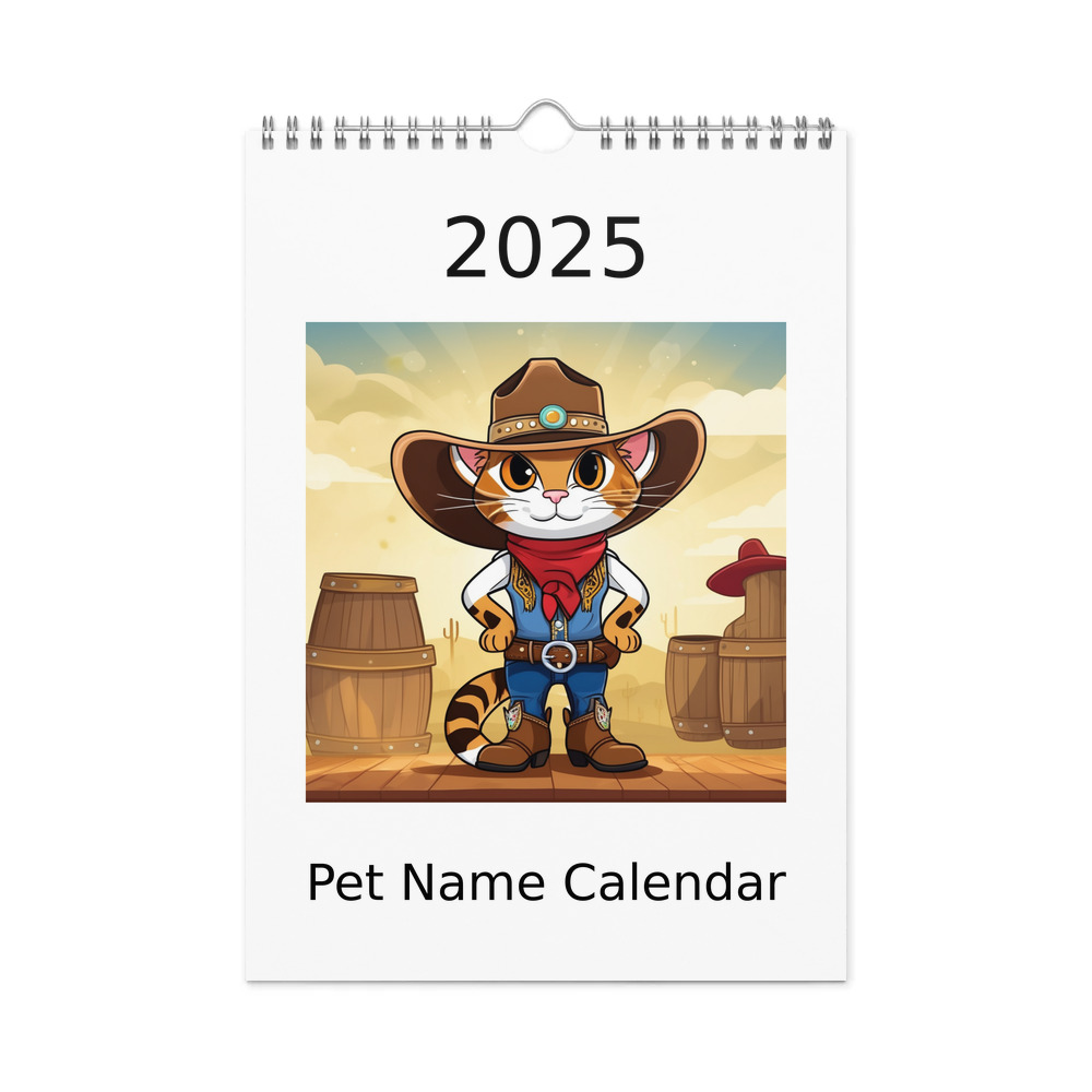 PugMug Custom Tabby Companion Cat Wall Calendar (2026)