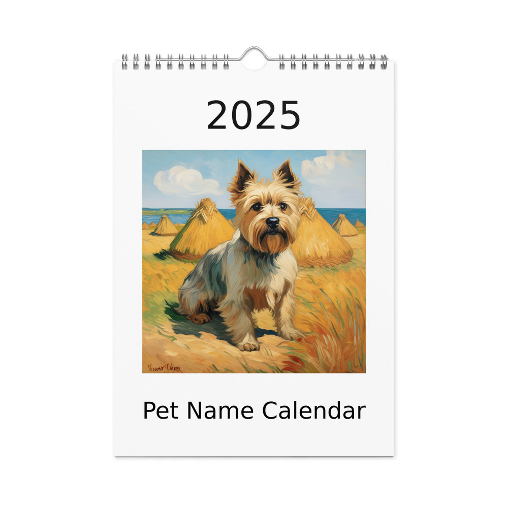 PugMug Custom Cairn Terrier Wall Calendar (2026)