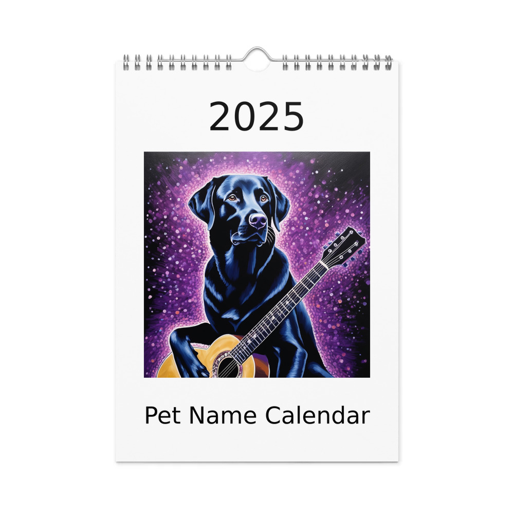 PugMug Custom Black Labrador Retriever Wall Calendar (2026)