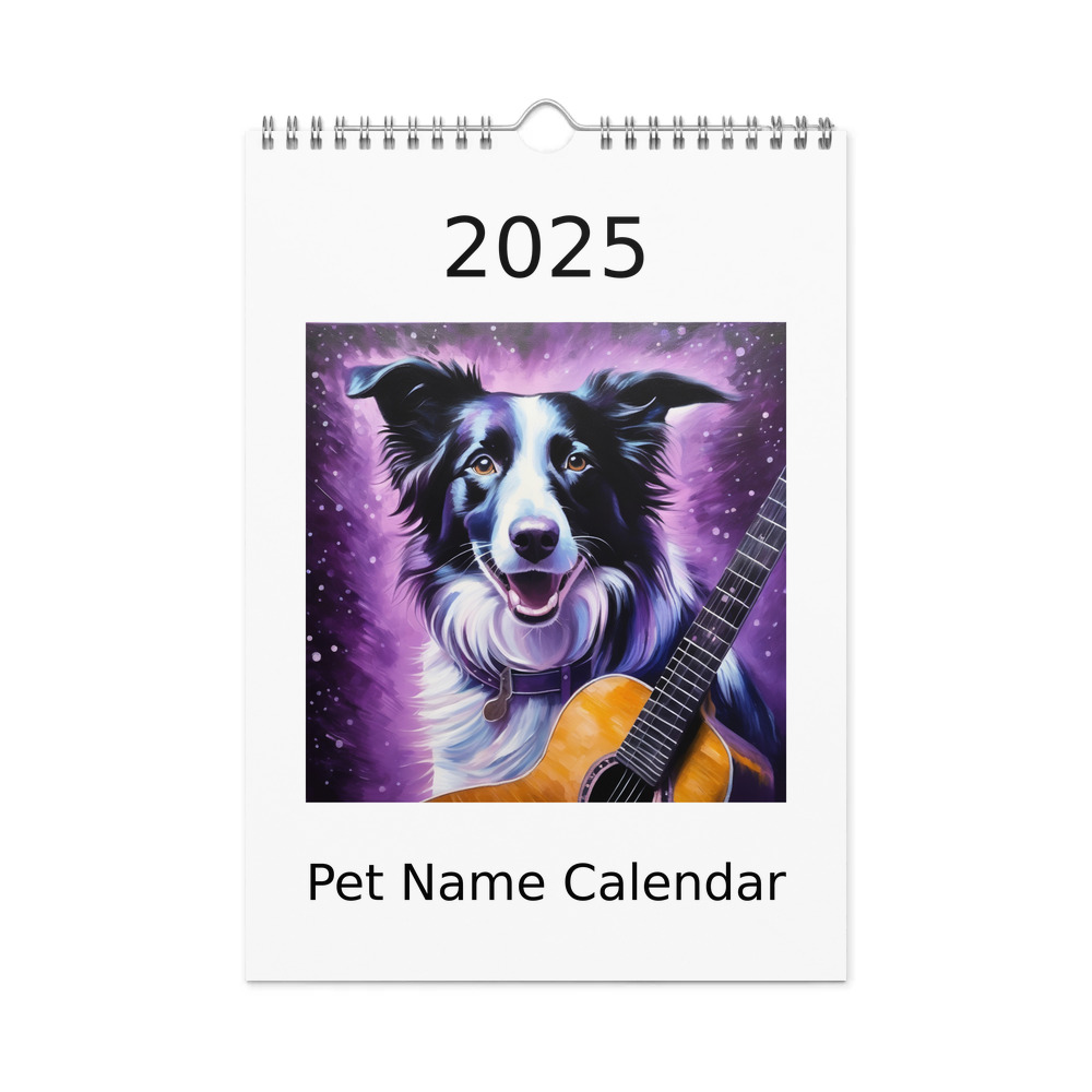 PugMug Custom Border Collie Wall Calendar (2026)