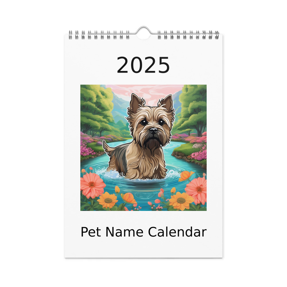 PugMug Custom Cairn Terrier Wall Calendar (2026)