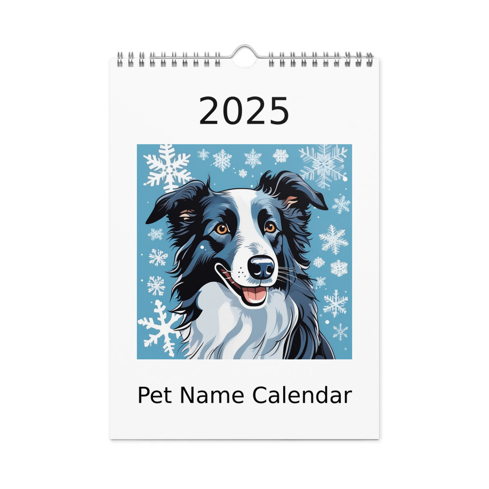 PugMug Custom Border Collie Wall Calendar (2026)