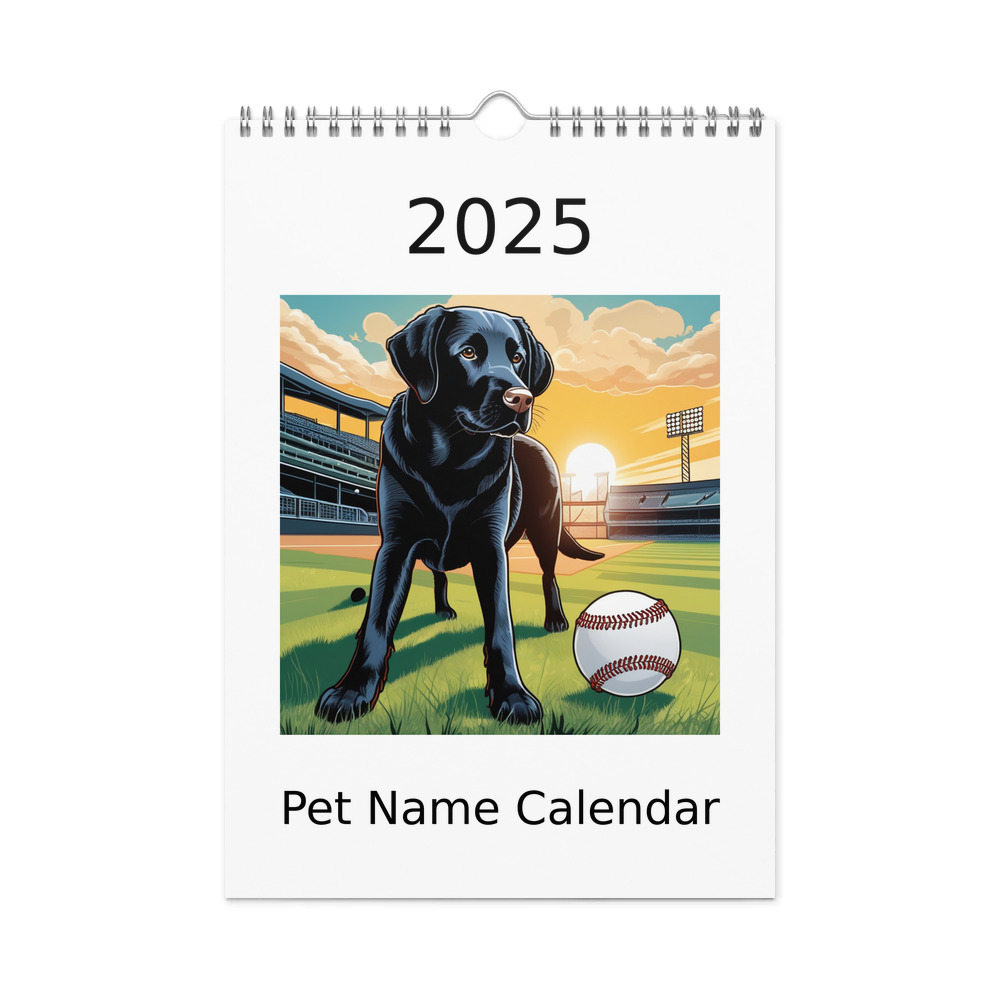 PugMug Custom Black Labrador Retriever Wall Calendar (2026)
