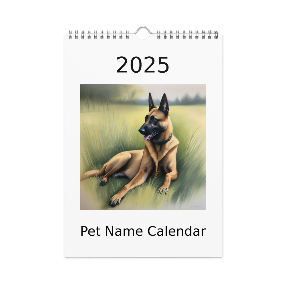 PugMug Custom Belgian Malinois Wall Calendar (2026)