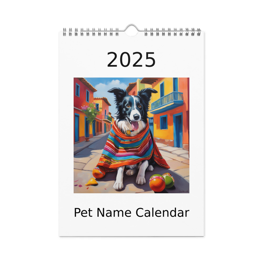 PugMug Custom Border Collie Wall Calendar (2026)
