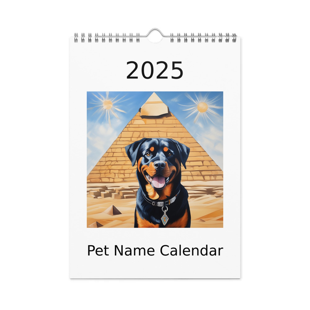 PugMug Custom Rottweiler Wall Calendar (2026)