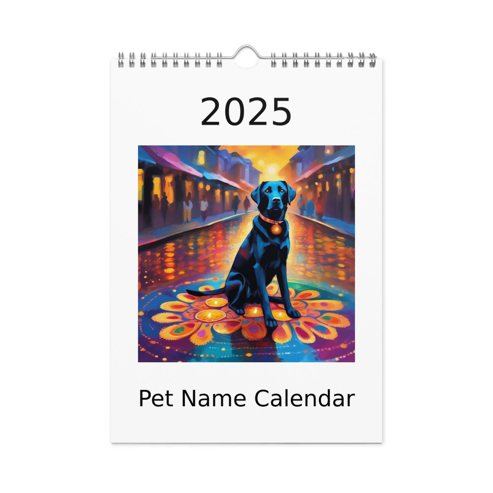 PugMug Custom Black Labrador Retriever Wall Calendar (2026)