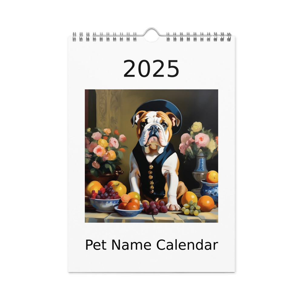 PugMug Custom Bulldog Wall Calendar (2026)