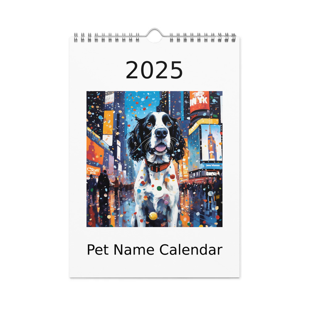 PugMug Custom English Springer Spaniel Wall Calendar (2026)
