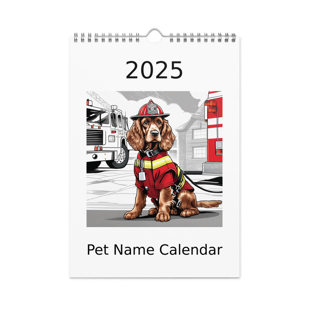 PugMug Custom English Cocker Spaniel Wall Calendar (2026)