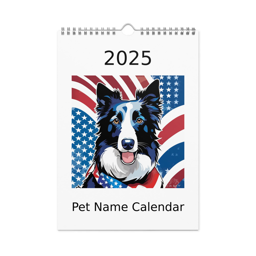 PugMug Custom Border Collie Wall Calendar (2026)