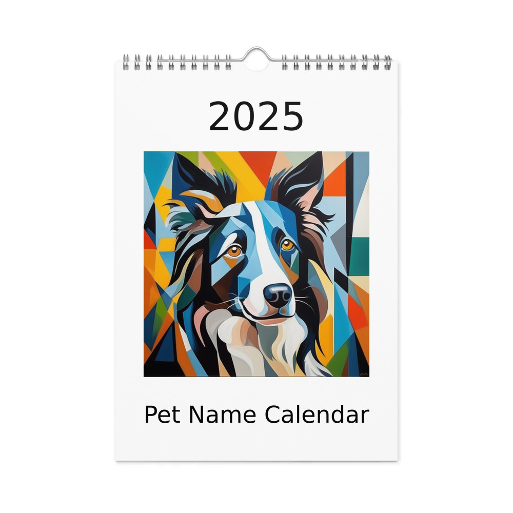 PugMug Custom Border Collie Wall Calendar (2026)