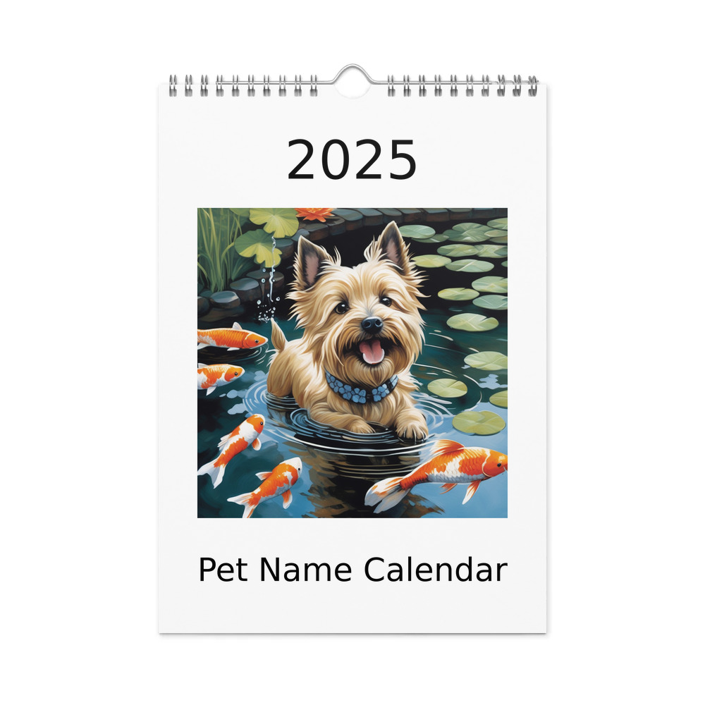 PugMug Custom Cairn Terrier Wall Calendar (2026)