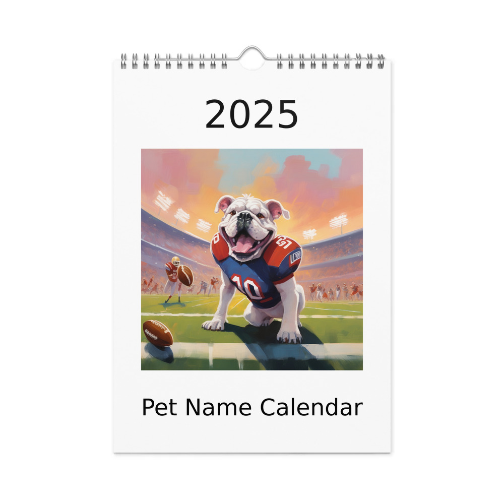 PugMug Custom Bulldog Wall Calendar (2026)