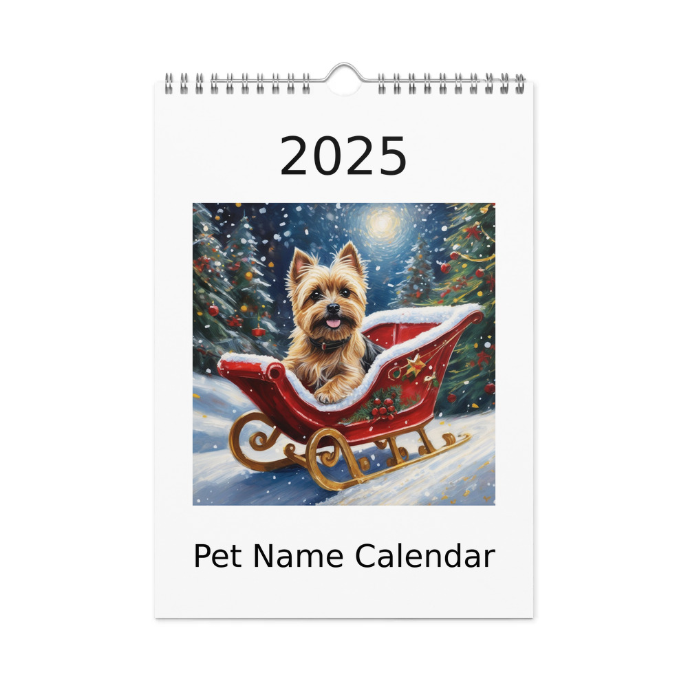 PugMug Custom Cairn Terrier Wall Calendar (2026)