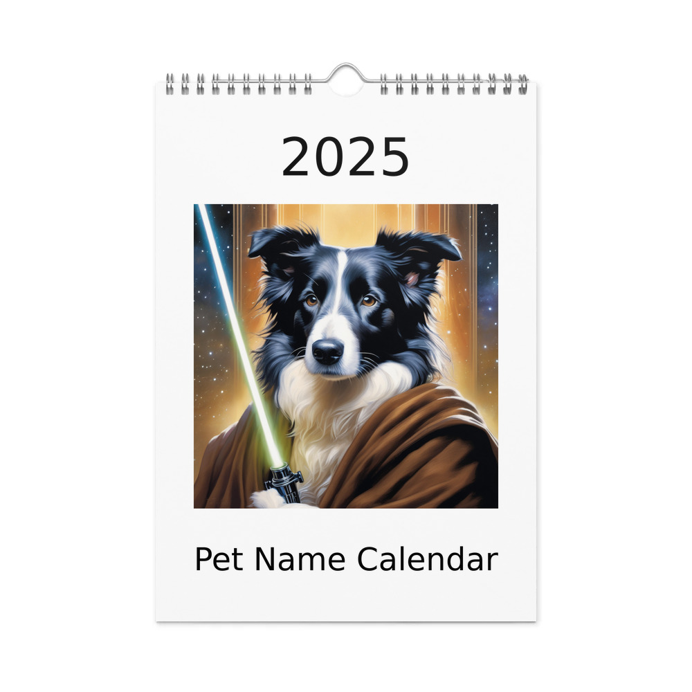 PugMug Custom Border Collie Wall Calendar (2026)