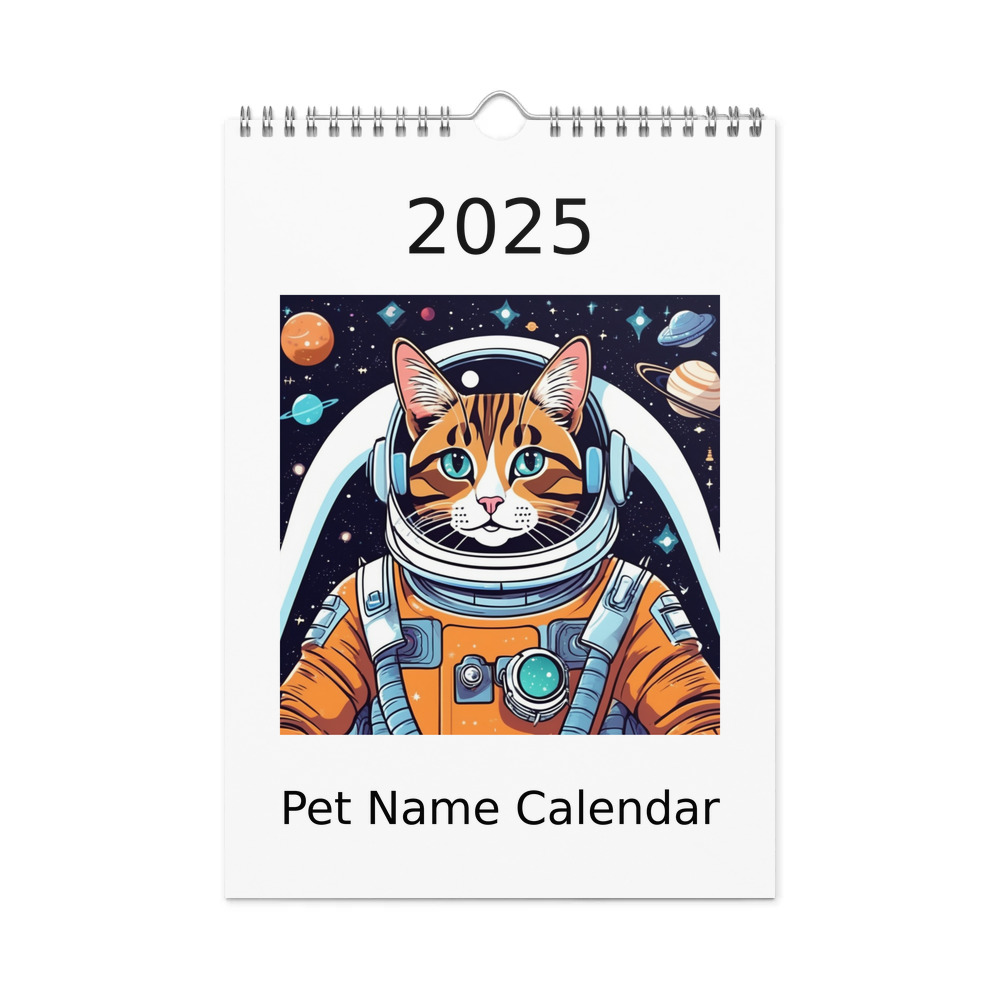 PugMug Custom Tabby Exotic Cat Wall Calendar (2026)