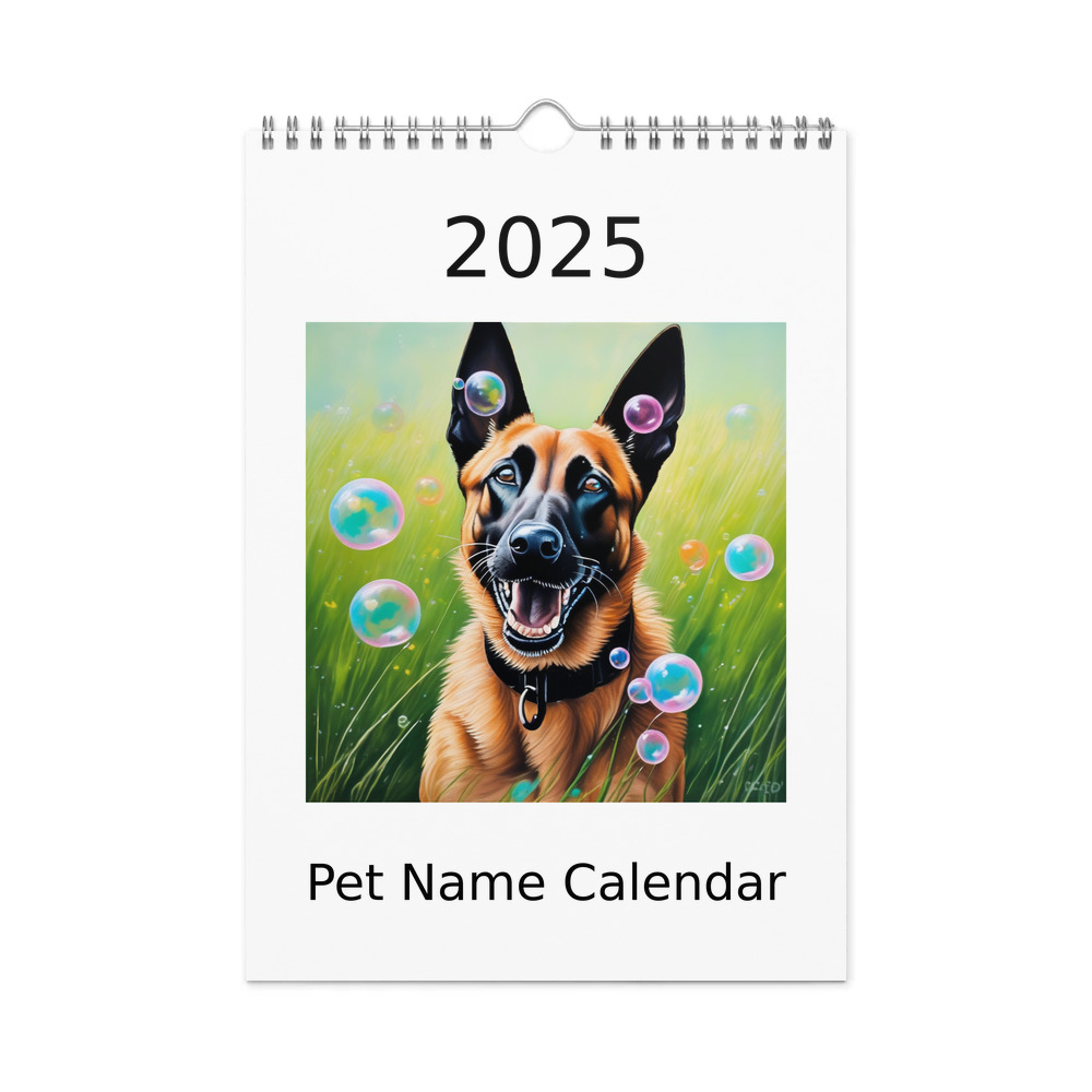 PugMug Custom Belgian Malinois Wall Calendar (2026)