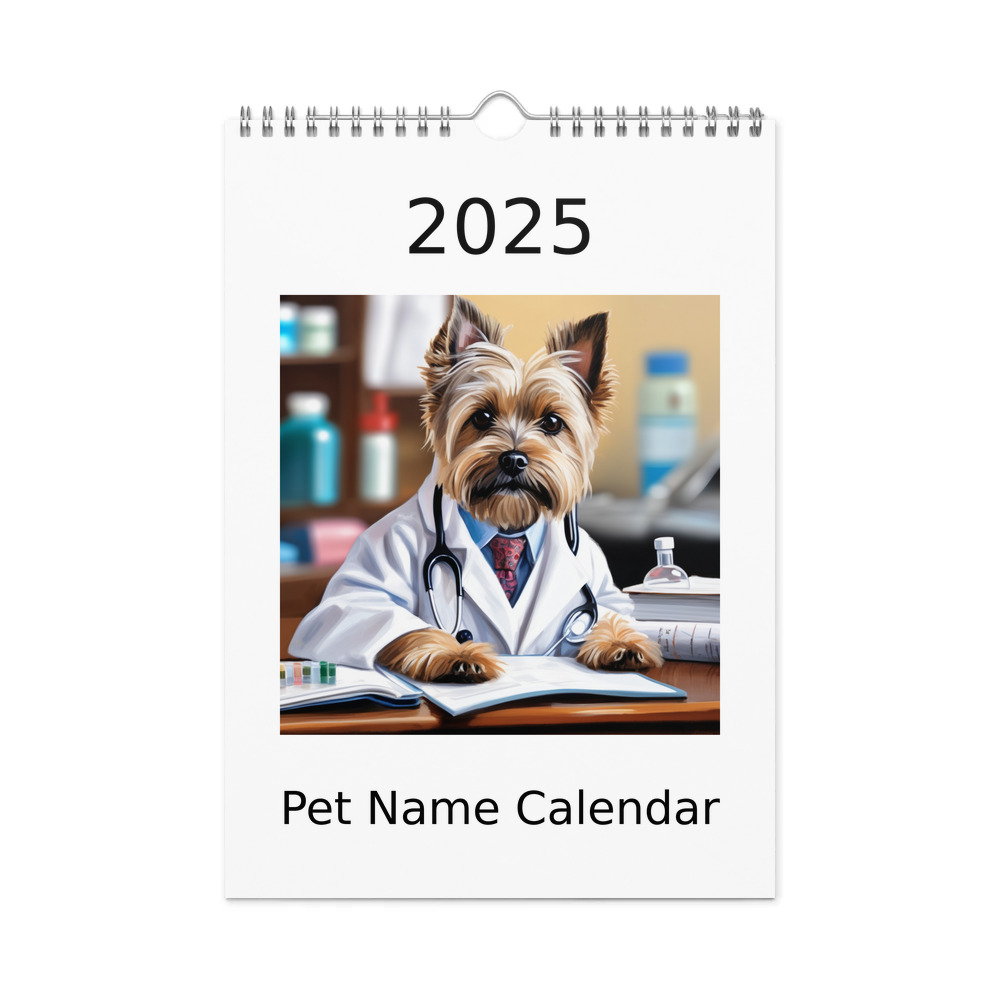 PugMug Custom Cairn Terrier Wall Calendar (2026)