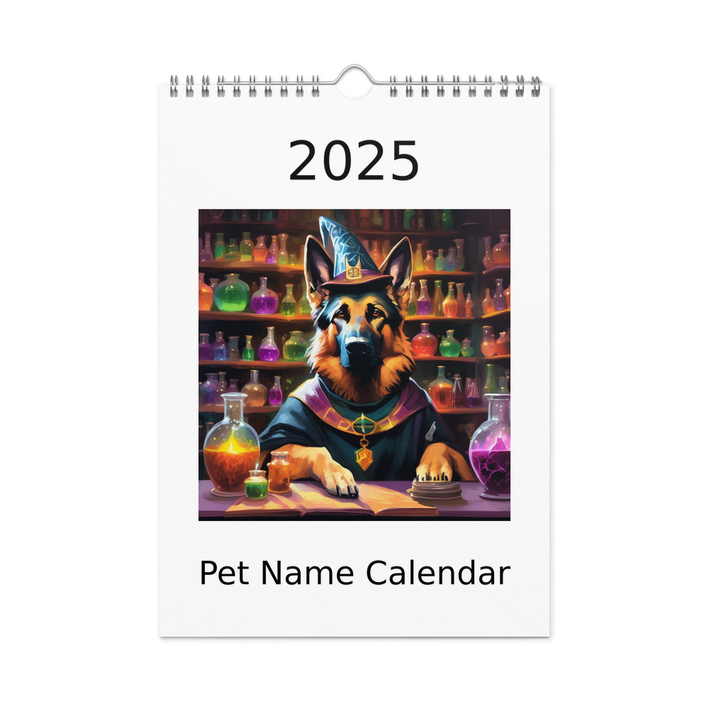 PugMug Custom German Shepherd Dog Wall Calendar (2026)