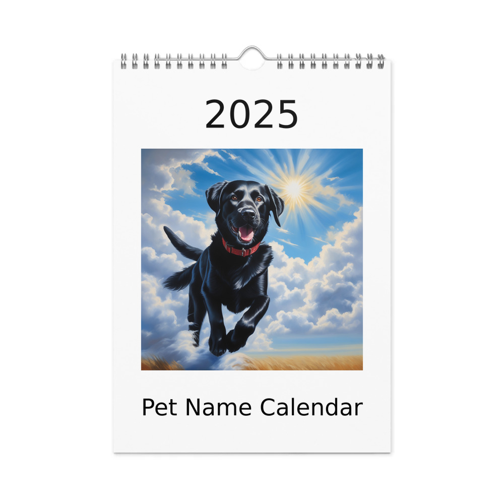 PugMug Custom Black Labrador Retriever Wall Calendar (2026)