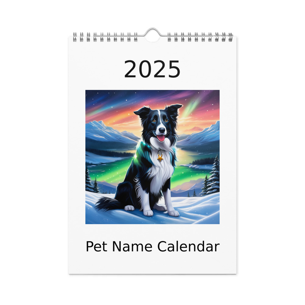 PugMug Custom Border Collie Wall Calendar (2026)