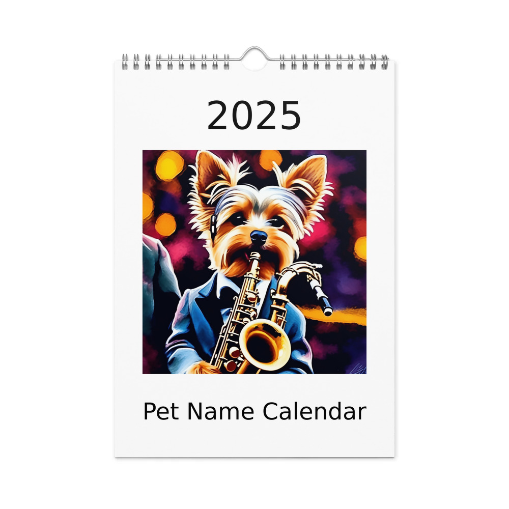 PugMug Custom Yorkshire Terrier Wall Calendar (2026)