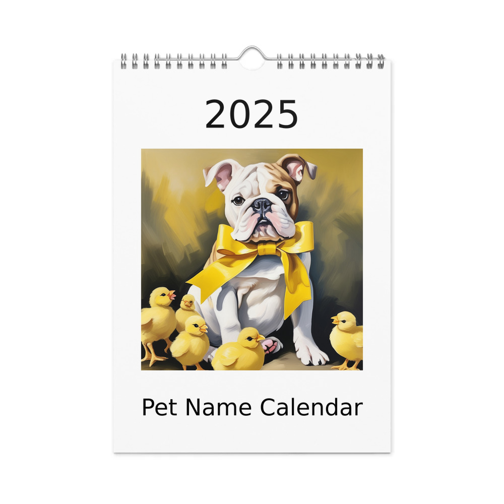 PugMug Custom Bulldog Wall Calendar (2026)
